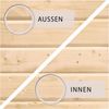 Karibu Fasssauna Fasssauna 3 Sitzbänke aus Holz Sauna mit 38 mm Wandstärke Außensauna Bild 4