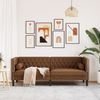 vidaXL Chesterfield-Sofa 3-Sitzer Braun Kunstleder in Wildleder-Optik 372702 Bild 3