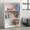 CASARIA® Bücherregal Weiß Holz 3 Fächer 115x60x28cm Standregal Kinder Büroregal Bild 2