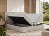 Boxspringbett NORDIC 160 x 200 cm, Doppelbett, Topper Visco, Multipocket-Matratzen H3, holz Optik, Bettkasten, Polsterbett - Beige Cord Bild 4