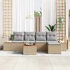 vidaXL Gartensofa-set mit Kissen 6 pcs Beige und Hellgrau Polyrattan 3356740 Bild 3