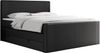 Boxspringbett KING DOREN, mit zwei Bettkästen und einer Multipocket-Matratze - 120x200 - Schwarz Kunstleder - H4 Bild 4