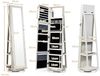 Um 360° drehbarer Schmuckschrank 2 in 1 Schmuckschrank 39 x 39 x 161 cm Weiß Bild 3