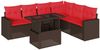 vidaXL 7-teiliges Gartensofa-Set mit Kissen, braun, Polyrattan 3267304 Bild 2