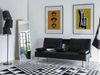 Schlafsofa 3-Sitzer Kunstleder schwarz ROXEN Bild 3