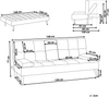 Schlafsofa 3-Sitzer Kunstleder schwarz ROXEN Bild 2
