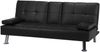 Schlafsofa 3-Sitzer Kunstleder schwarz ROXEN Bild 4