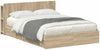 vidaXL Bettgestell mit Stauraum mit Kopfteil Sonoma-Eiche 150x200 cm 3433591 Bild 2