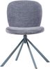 Esszimmerstuhl Femke 2er-Set Chenille, modern drehbar, Blau, weicher Bezug für Komfort Bild 2
