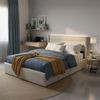 HOME DELUXE LED Bett SORINA Beige - 160 x 200 cm Bild 1