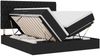 vidaXL Bett mit LED-Lichtleisten Schwarz 200 x 200 cm Stoff 3372853 Bild 2