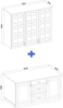 Küchenbuffet Stilo 150 cm Landhaus Weiß Eiche Artisan Bild 4