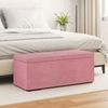 vidaXL Hocker Rosa 101 x 41 x 40 cm Samt und Engineering Holz 876798 Bild 1