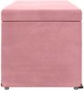 vidaXL Hocker Rosa 101 x 41 x 40 cm Samt und Engineering Holz 876798 Bild 5