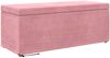 vidaXL Hocker Rosa 101 x 41 x 40 cm Samt und Engineering Holz 876798 Bild 2