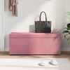 vidaXL Hocker Rosa 101 x 41 x 40 cm Samt und Engineering Holz 876798 Bild 3