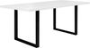 Esstisch >TABLES< Gestell Metall schwarz, Platte Weiss - 180x74,7x90cm (BxHxT) Bild 4