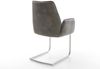 Freischwinger Zoa-Flex Mikrofaser Grau Antik Freischwinger rund Edelstahl Taschenfederkern Bild 5