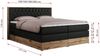 Boxspringbett AMORE KING, Doppelbett mit Multipocket-Matratze, Polsterbett mit Kopfstütze - 140 x 200 cm - Schwarz Kunstleder - H3 Bild 5