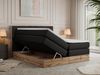 Boxspringbett AMORE KING, Doppelbett mit Multipocket-Matratze, Polsterbett mit Kopfstütze - 140 x 200 cm - Schwarz Kunstleder - H3 Bild 2