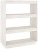 vidaXL Bücherregal/Raumteiler Weiß 80x35x103 cm Massivholz Kiefer 810885 Bild 2