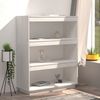 vidaXL Bücherregal/Raumteiler Weiß 80x35x103 cm Massivholz Kiefer 810885 Bild 3