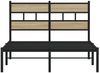 vidaXL Metallbett ohne Matratze Sonoma-Eiche 120x200 cm 4017100 Bild 4