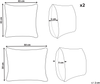 Dekokissen 3er Set PENTACE Baumwolle 30 x 50 cm 45 x 45 cm Rosa Ohne Muster Bild 2