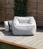 mokebo Sitzsack Der Sunnyboy (mit Hocker), Bean Bag Outdoor, Sitzsack für deinen Balkon, Gartenliege in Grau Bild 3