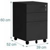 Relaxdays Abschließbarer Rollcontainer aus Metall Bild 4