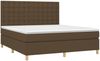 vidaXL Boxspringbett mit Matratze Dunkelbraun 180x200 cm Stoff 3142676 Bild 3