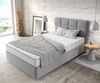 Boxspringbett Dream-Fine 120x200 cm Mikrofaser Grau mit Matratze und Topper Bild 4