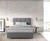 Boxspringbett Dream-Fine 120x200 cm Mikrofaser Grau mit Matratze und Topper Bild 2