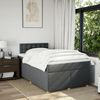 vidaXL Boxspringbett mit Matratze Dunkelgrau 120x190 cm Stoff 3288934 Bild 4