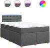 vidaXL Boxspringbett mit Matratze Dunkelgrau 120x190 cm Stoff 3288934 Bild 2