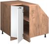 Dachschrägenschrank Eckschrank Rion Weiß Riffel 75.6 x 81.6 cm mit 1 Tür, Schrankkorpus 60 cm Tiefe Vicco Bild 4