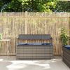 vidaXL Gartenbank mit Stauraum und Kissen Grau Poly Rattan 4103843 Bild 3