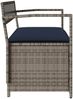 vidaXL Gartenbank mit Stauraum und Kissen Grau Poly Rattan 4103843 Bild 5