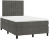 vidaXL Boxspringbett mit Matratze & LED Dunkelgrau 120x190 cm Samt 3270324 Bild 3