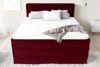 99rooms Santiago Boxspringbett Rot Velours KRONOS 120x200 cm Bonell-Federung Bild 2
