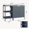 Outdoorset Bolognano Standregal und Schrank Dunkelgrau, matt [casa. pro] Bild 3