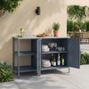 Outdoorset Bolognano Standregal und Schrank Dunkelgrau, matt [casa. pro] Bild 5