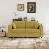 2-Sitzer-Sofa aus Chenille mit Stauraumschubladen, USB-Anschlüssen & Getränkehaltern, 172 x 75 x 82 cm, Senfgelb Bild 2