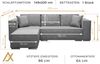 AX LIVING Grün Ecksofa mit Schlaffunktion Vinoria L-Form 255 cm Rechts Bild 3