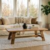 IDIMEX Couchtisch YOSU, Beistelltisch 140x70 cm aus recyceltem Massivholz im Vintage Look Natur Bild 2