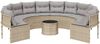 vidaXL Gartensofa mit Tisch und Kissen Rund Beige Poly-Rattan 3318546 Bild 4