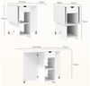 HOMCOM Klapptisch für 2-4 Personen mit Offenen Ablagen, 1 Schublade (Set, 1-St, Klappbarer Esstisch), für Kleine Räume, Esszimmer 114,5 x 70 x 75 cm, Weiß Bild 3