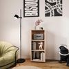 KOMTO Bücherregal Lumo 40 cm Weiß Regal mit 3, 4 or 6 Ebenen und Höhenverstellbare, Regale Standregal Aufbewahrungsregal Bookshelf Bild 2