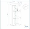 KOMTO Bücherregal Lumo 40 cm Weiß Regal mit 3, 4 or 6 Ebenen und Höhenverstellbare, Regale Standregal Aufbewahrungsregal Bookshelf Bild 3