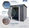osoltus Metall Gerätehaus Pultdach Geräteschuppen 238cm x 238cm 5,6m² Bild 3